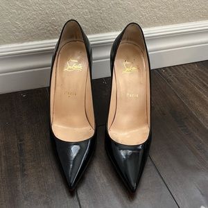 Christian Louboutin Decolette 100 size 38 black patent leather